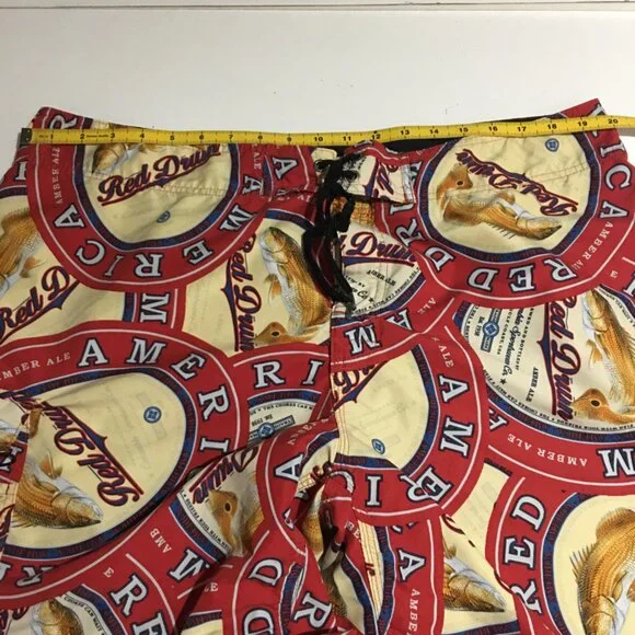 Columbia Men's Swim Trunks Board Shorts Size 40 Red Drum Ale Fish Responsibly - Picture 7 of 10